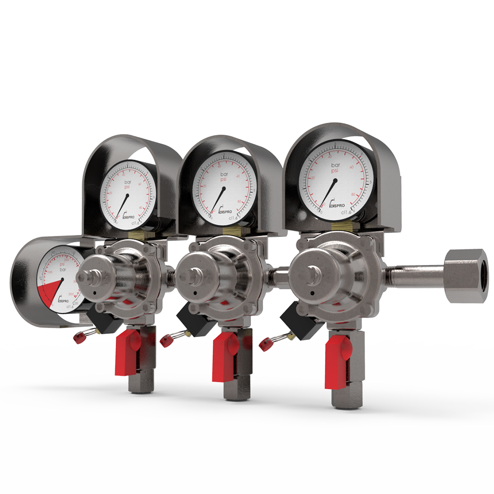 Regulador Plus 3 Cuerpos Dispro Rosca G1/2&quot; JG5/16&quot;