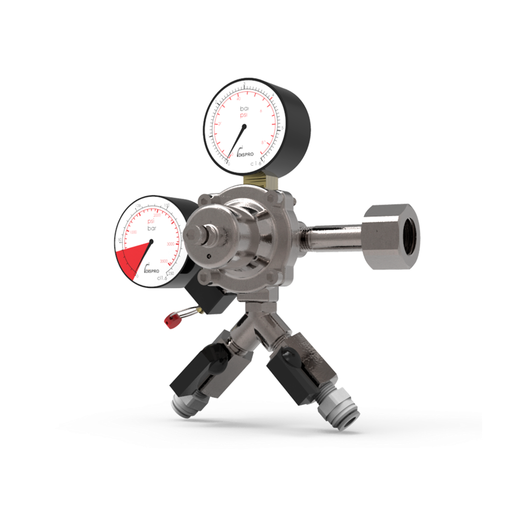 Regulador Eco 1 Cuerpo Dispro Rosca G1/2&quot; 2 Espigas 5/16&quot;