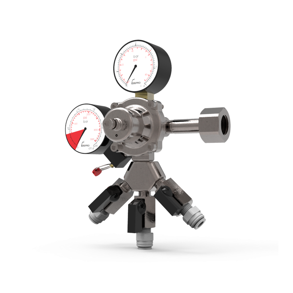 Regulador Eco 1 Cuerpo Dispro Rosca G1/2&quot; 3 Espigas 5/16&quot;