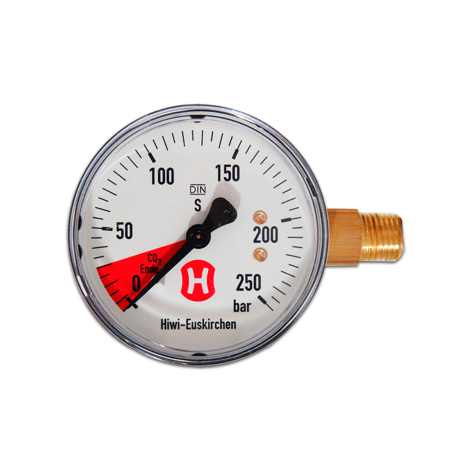 Reloj Dispro Alta Presión Regulador Co2 x 50mm 0-200Bar