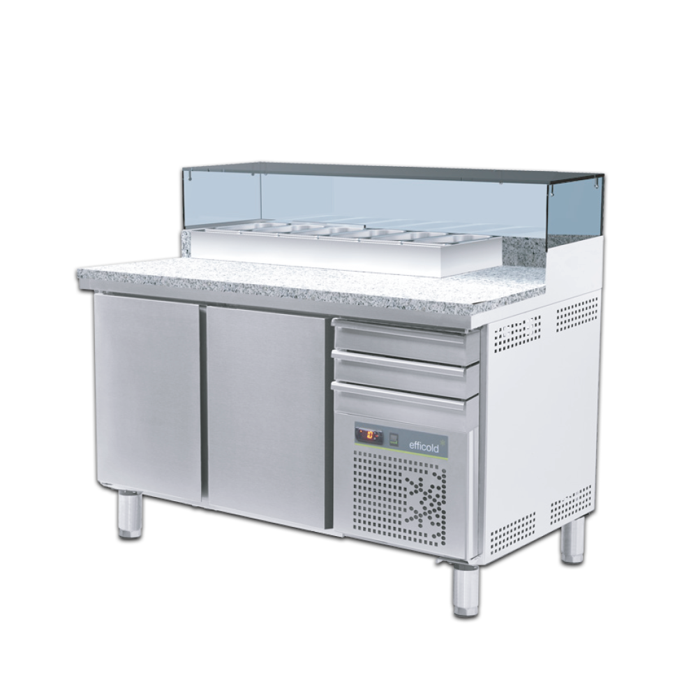 Mesa Pizza Con Injertos Mm-160 Granito 110v/60h