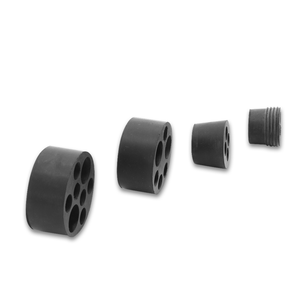 Tapones de Goma Cónico 3 agujeros 10-9-7,5mm